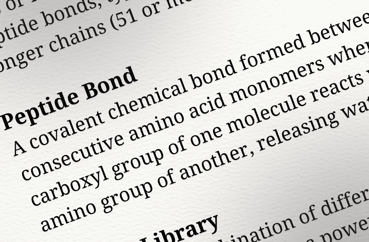 Peptide Guide 12 A closeup image of a peptide glossary entry