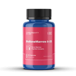What Is Bonomarlot? Research Guide to Bone Marrow Peptide Bioregulators 2 BioBoneMarrow A-20 20ct - front