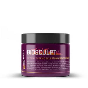 Biolongevity Labs BIOSCULPT Topical Thermo Sculpting Cream in a 50g purple jar with black lid