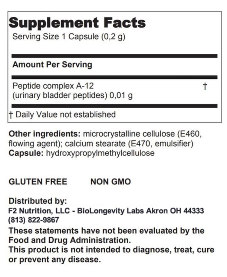 Chitomur A-12 Bladder Peptide Bioregulator (Capsules) - Image 7