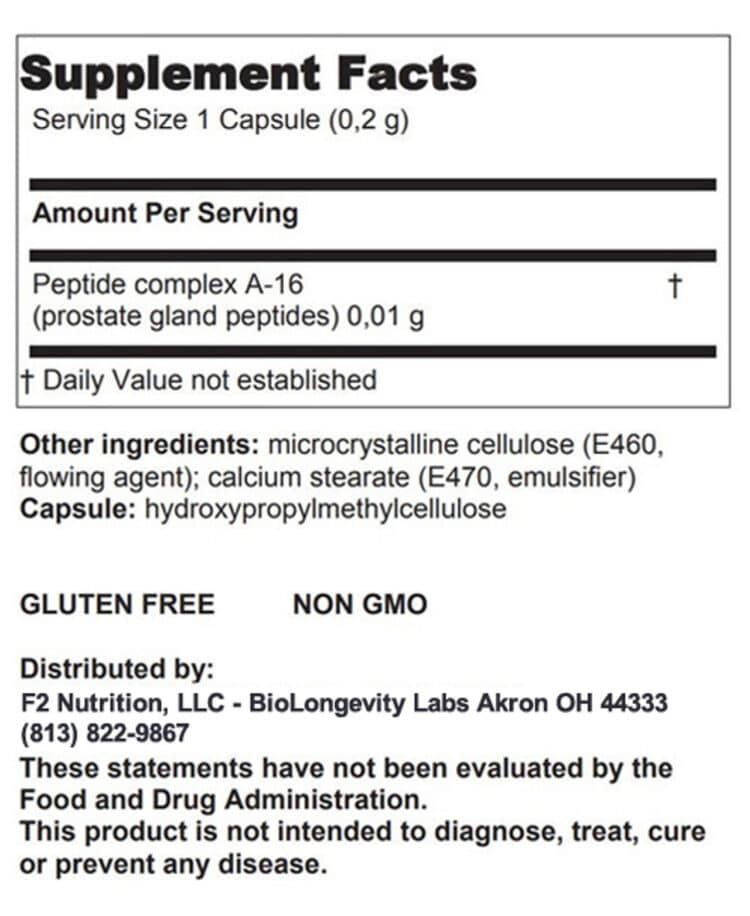Libidon A-16 Prostate Peptide Bioregulator (Capsules) - Image 7
