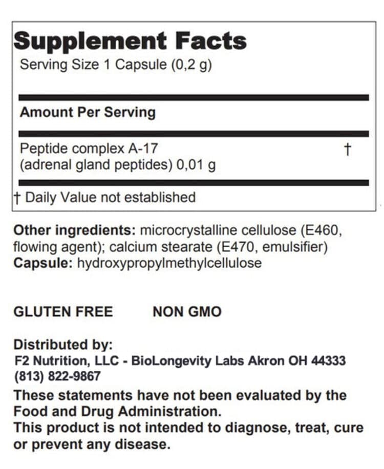 Glandokort A-17 Adrenal Peptide Bioregulator (Capsules) - Image 7