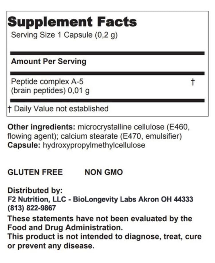Cerluten A-5 Nervous System Peptide Bioregulator (Capsules) - Image 6
