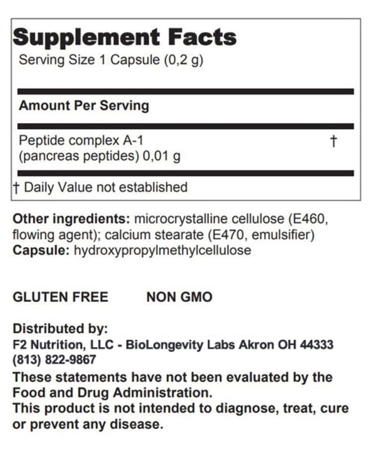 Suprefort A-1 Pancreas Peptide Bioregulator (Capsules) - Image 7